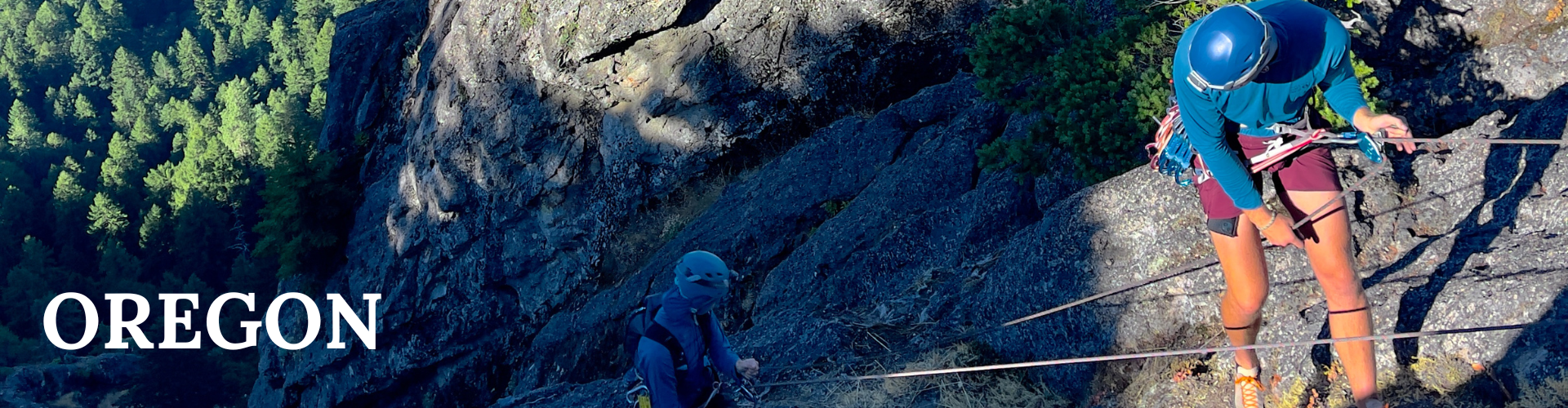 Climbing in Oregon Cover Photo. Pictured: Acker Rock