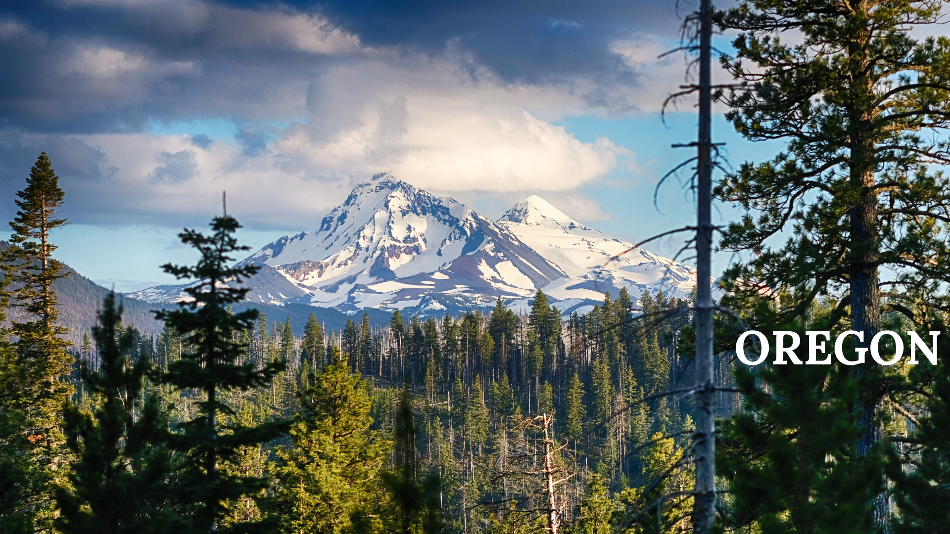 Oregon Mountain Biking Cover Photo North and Middle Sister Volcano