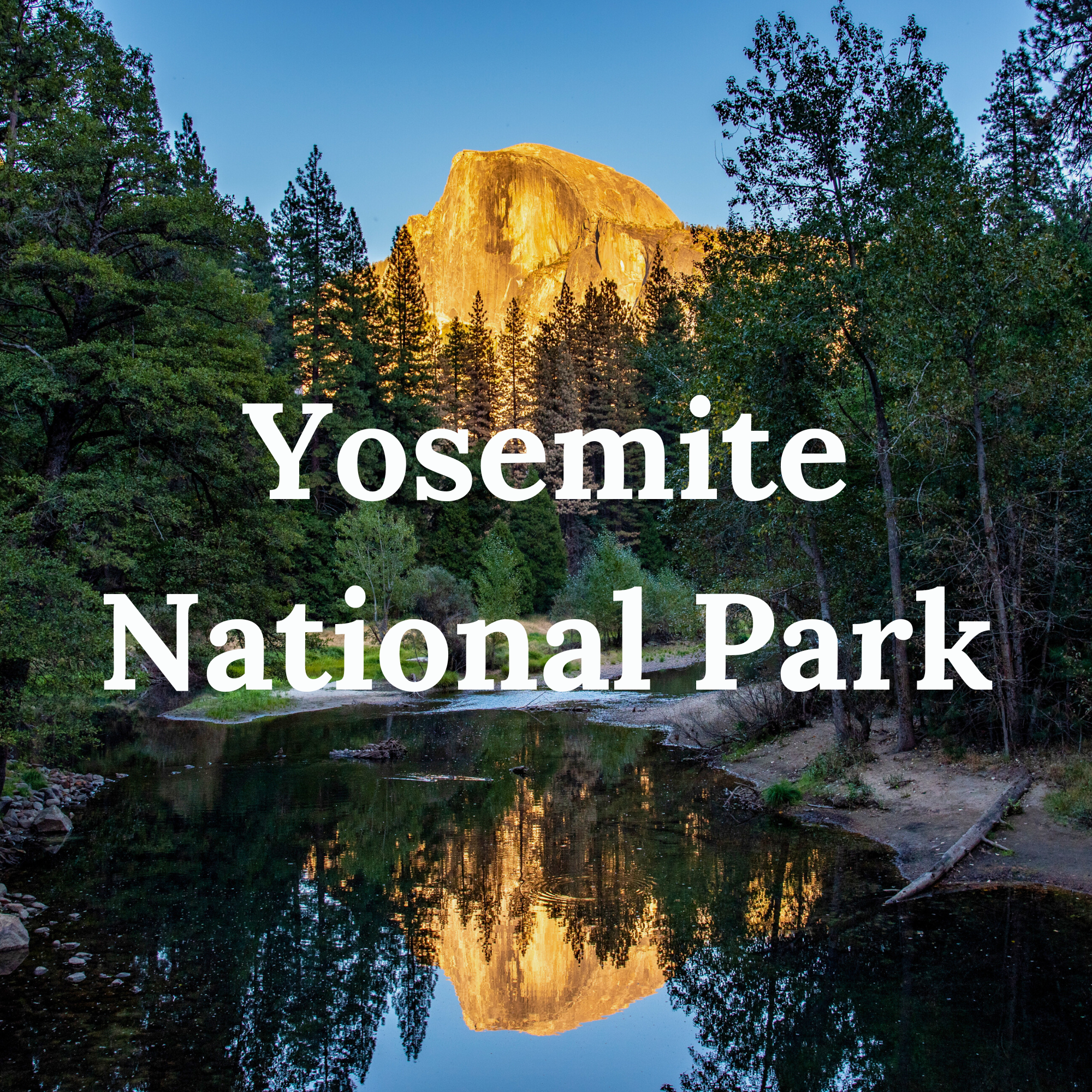 Breathtaking view of Yosemite Valley with El Capitan, Half Dome, and lush meadows.